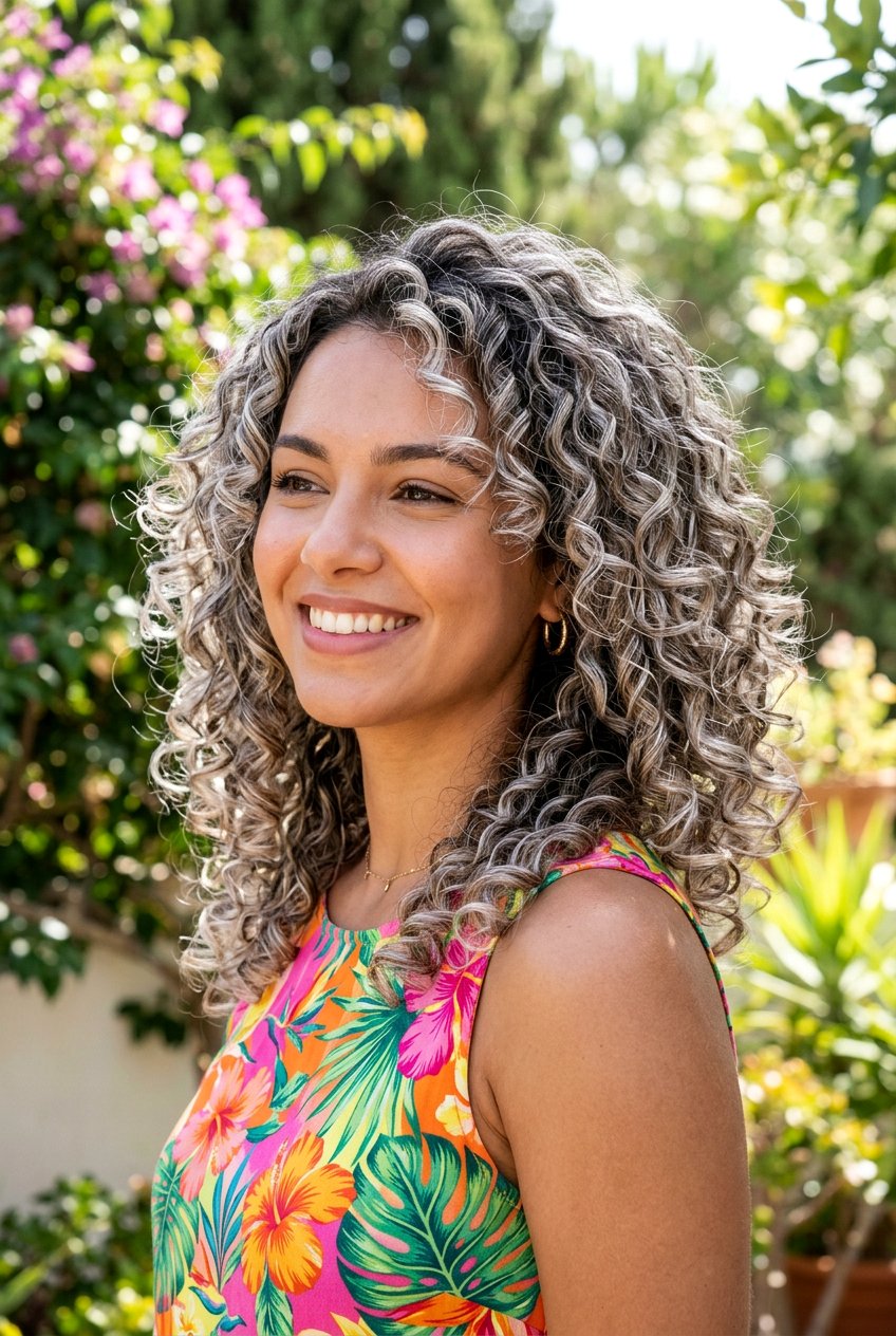 Silver Blonde Highlights On Curly Hair - 20 cool silver blonde highlights - 20 cool silver blonde highlights