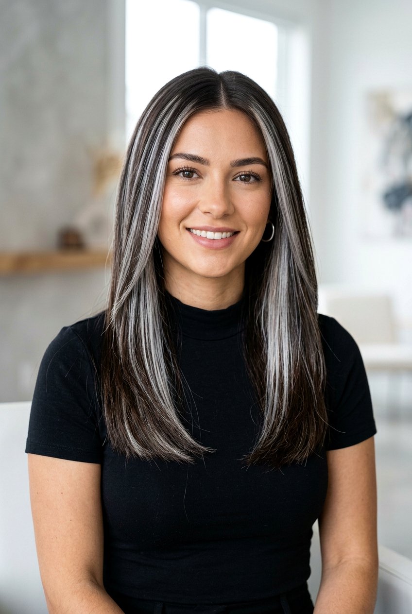 Silver Blonde Highlights on Dark Brown Hair - 20 cool blonde highlights on brown hair - 20 cool blonde highlights on brown hair