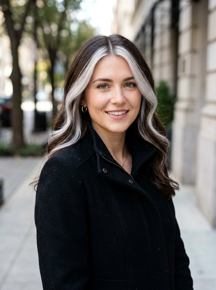 Silver Blonde Money Piece - 20 winter silver blonde hair color - 20 winter silver blonde hair color