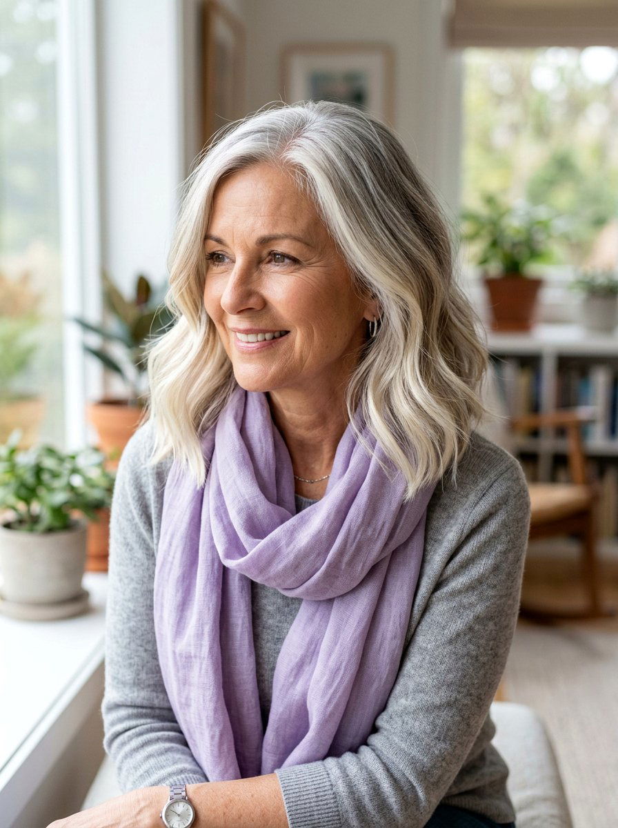 Silver Blonde Ombre - 20 soft blonde refresh for mature women - 20 soft blonde refresh for mature women