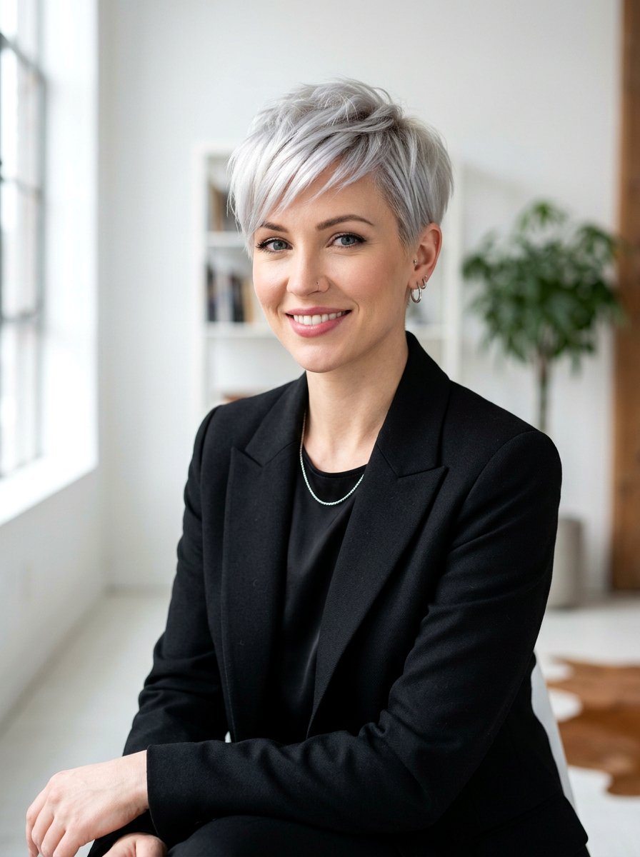 Silver Blonde Pixie Cut - 20 silver blonde hair color for winter - 20 silver blonde hair color for winter