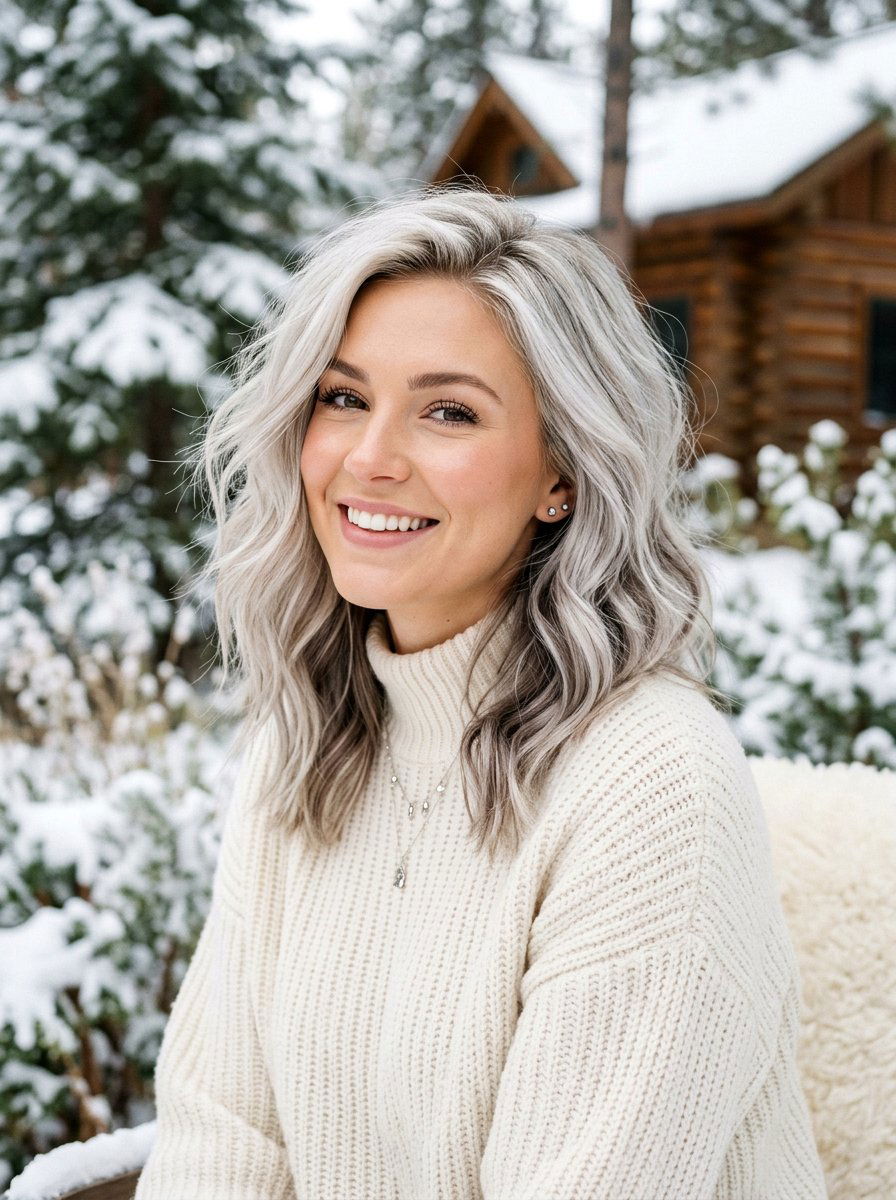 20 Dazzling Winter Silver Blonde Hair Color Ideas to Try