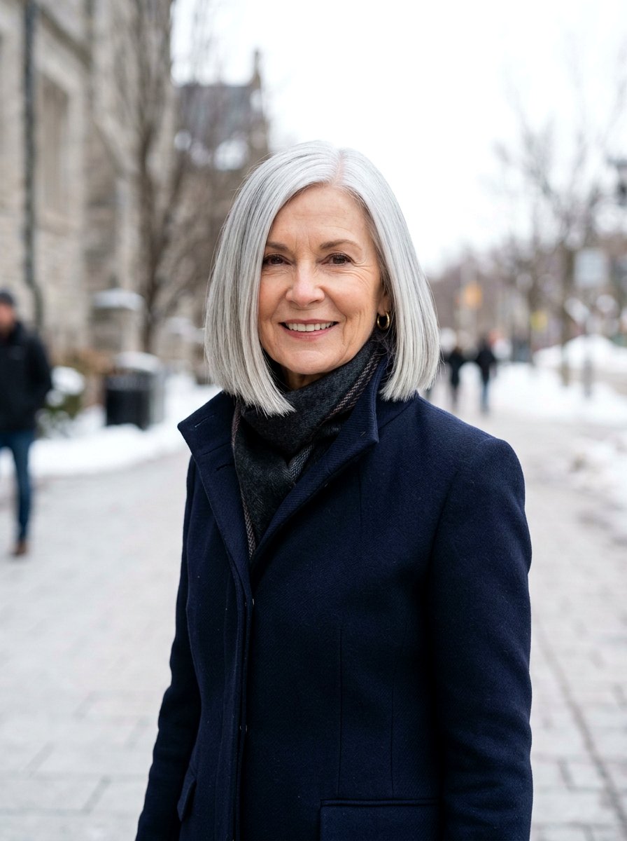 Silver Blunt Bob - 20 silver refresh for older women - 20 silver refresh for older women