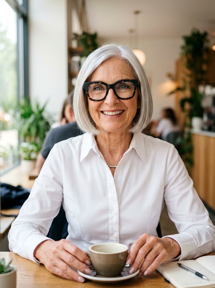 Silver Bob With Glasses - 20 older women silver bob ideas - 20 older women silver bob ideas