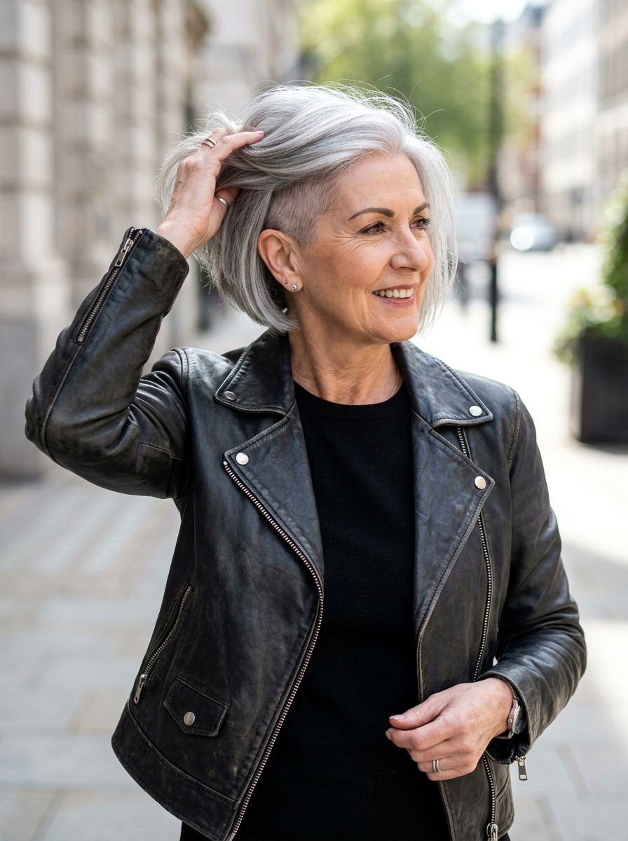 Silver Bob With Undercut - 20 older women silver bob ideas - 20 older women silver bob ideas