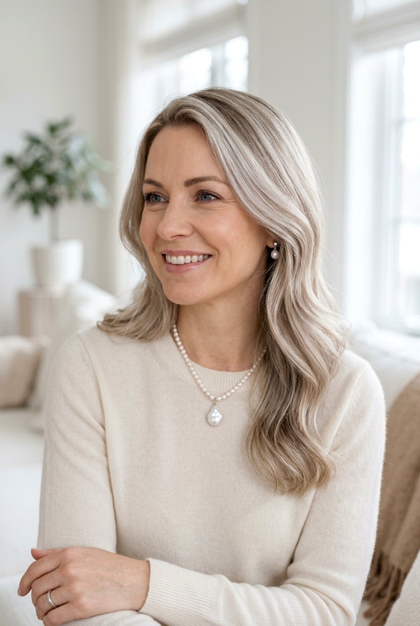 Silver Cashmere Blonde Highlights - 20 ash blonde highlights for gray blending - 20 ash blonde highlights for gray blending