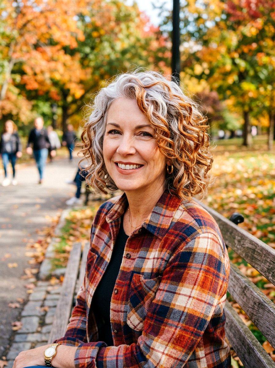 Silver Copper Curly Bob - 20 silver curly bob color ideas - 20 silver curly bob color ideas