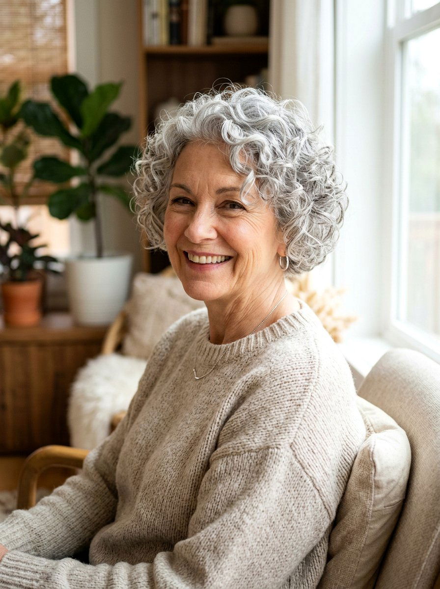 20 Chic Curly Bixie Haircut Ideas for Older Women to Try