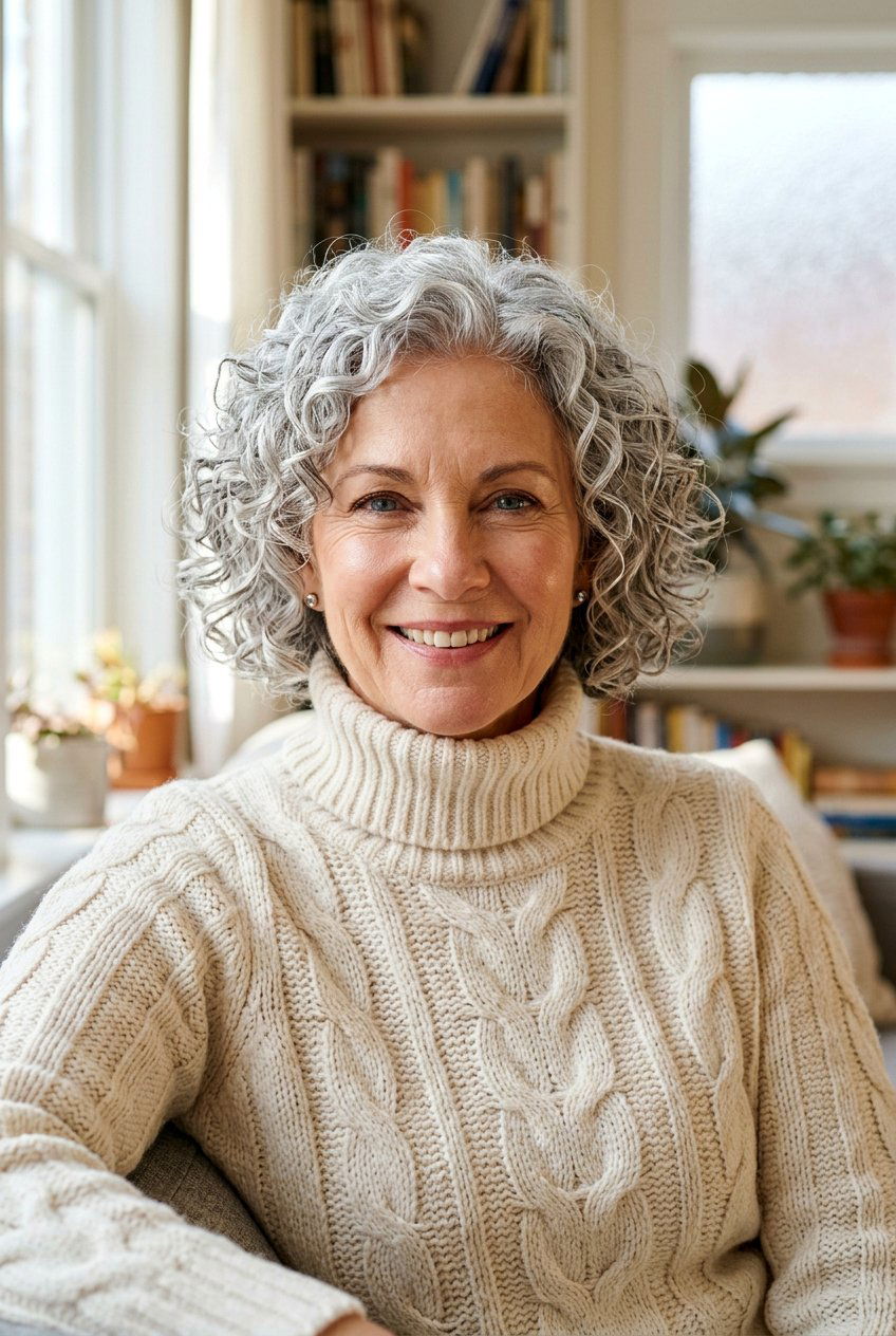 Silver Curly Bob Haircut - 20 mature women curly haircut ideas - 20 mature women curly haircut ideas