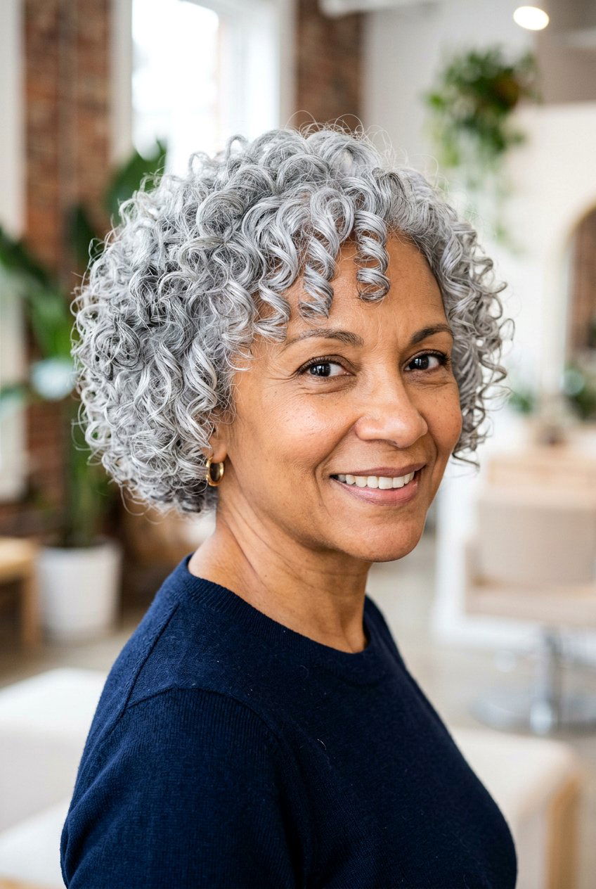 Silver Curly Hair Short - 20 curly hairstyles for short hair - 20 curly hairstyles for short hair
