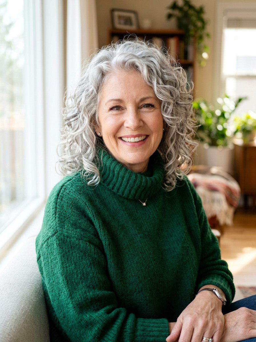 Silver Curly Shag Haircut - 20 curly shag haircut for women over 60 - 20 curly shag haircut for women over 60