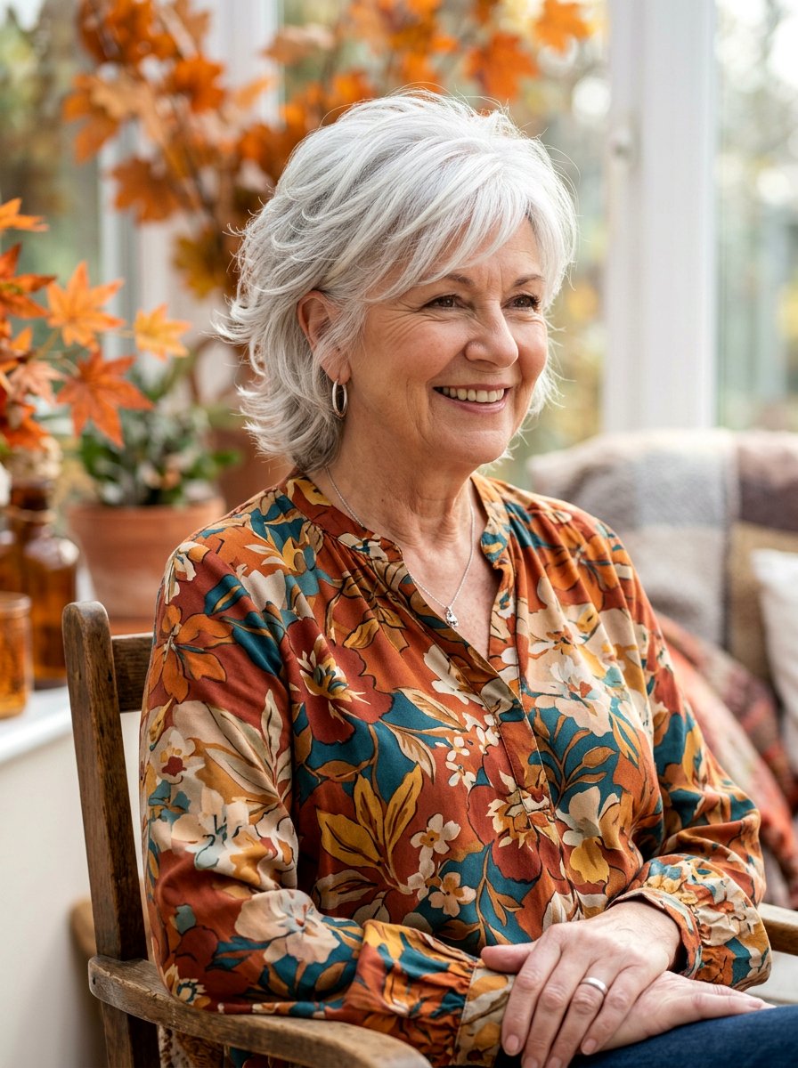 Silver Feathered Haircut - 20 silver refresh for older women - 20 silver refresh for older women