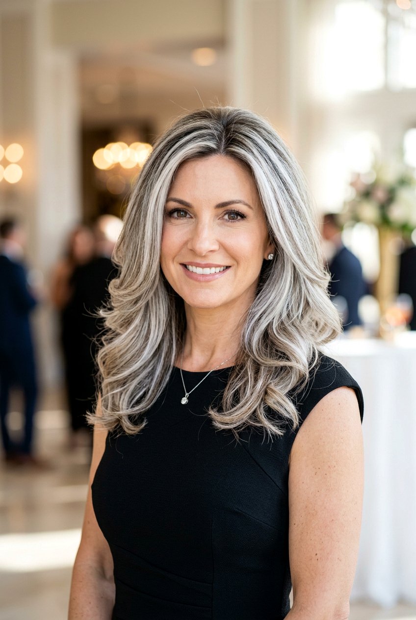 Silver Foil Highlights - 20 natural silver streaks blend - 20 natural silver streaks blend