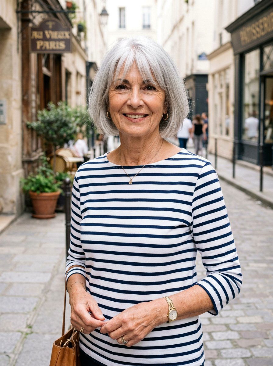 Silver French Bob - 20 youthful gray hairstyles for older women - 20 youthful gray hairstyles for older women