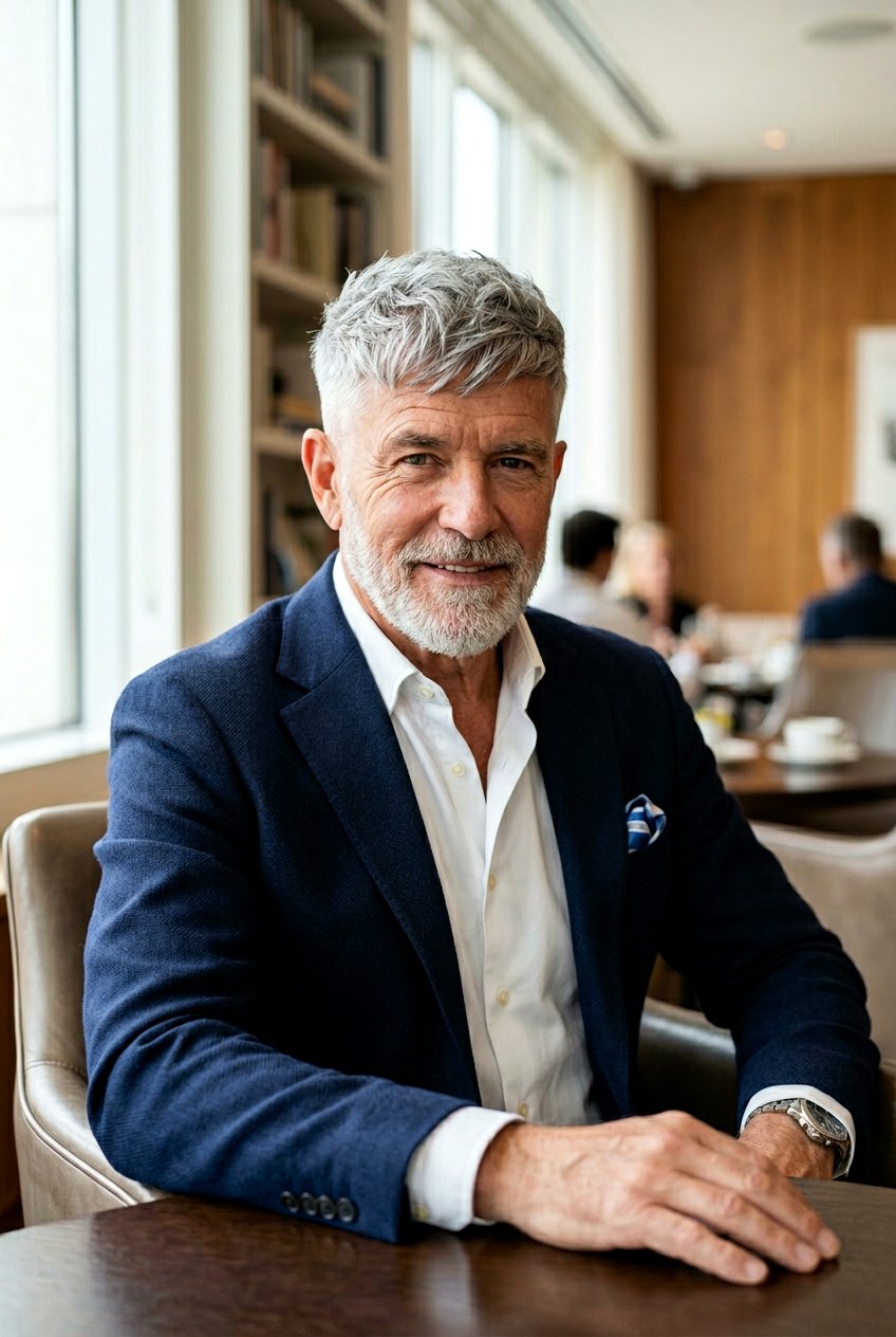 Silver French Crop For Older Men - 20 french crop for receding hairline men - 20 french crop for receding hairline men