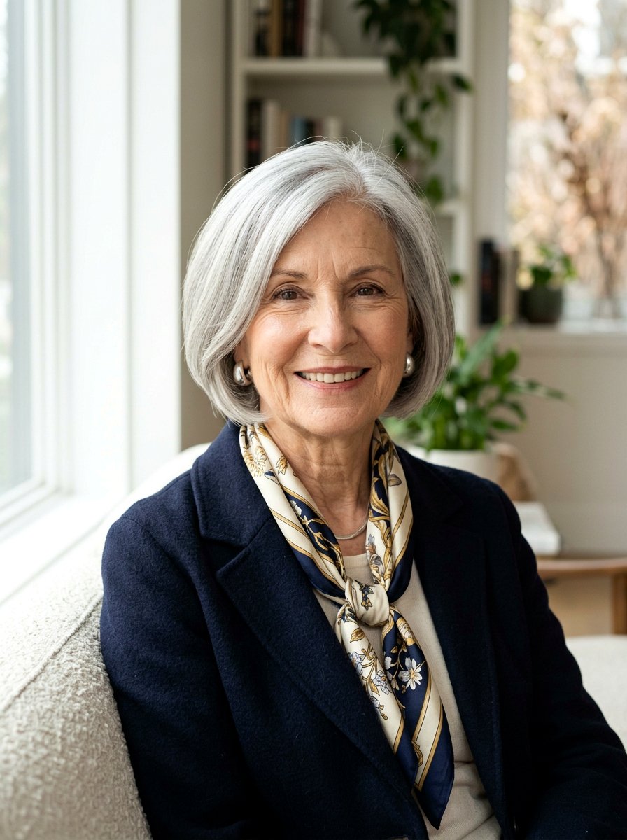 Silver Graduated Bob Haircut - 20 older women silver bob ideas