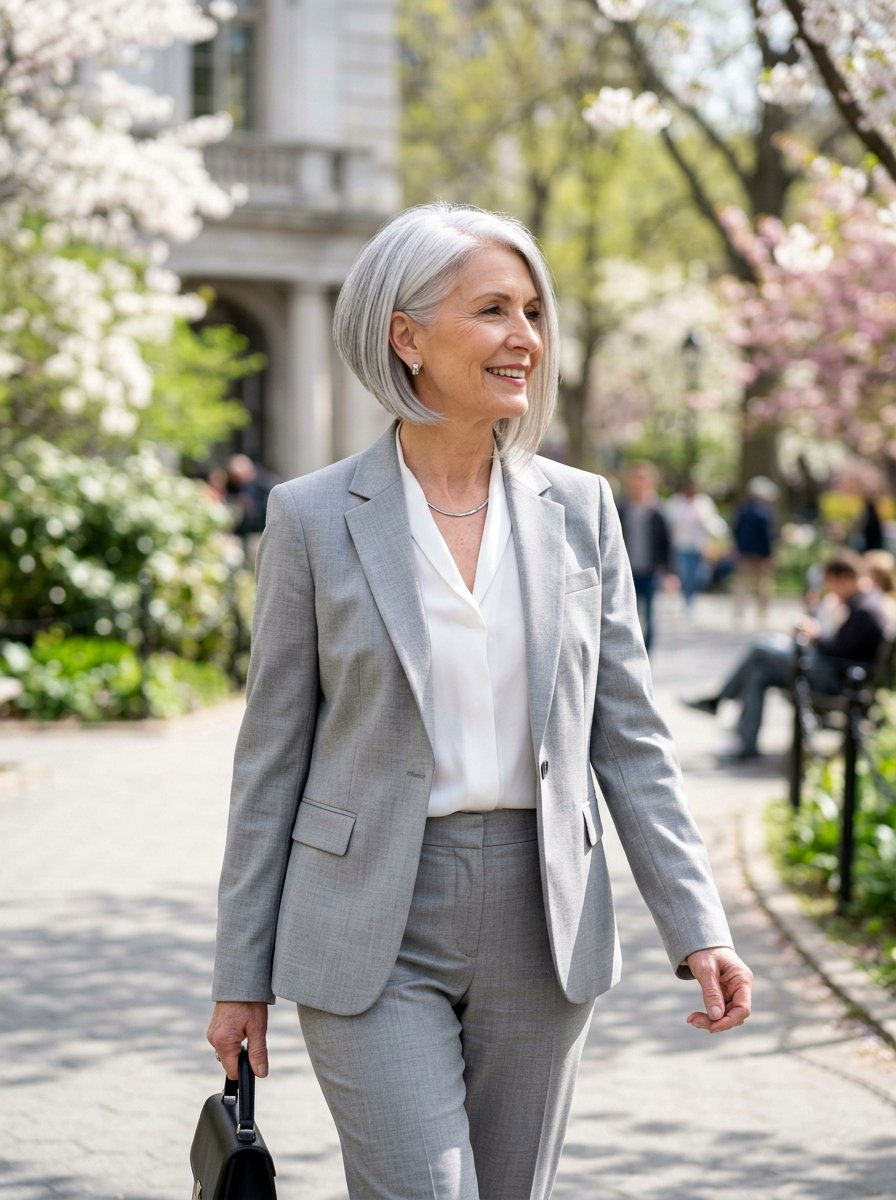 Silver Graduated Bob - 20 silver refresh for older women - 20 silver refresh for older women