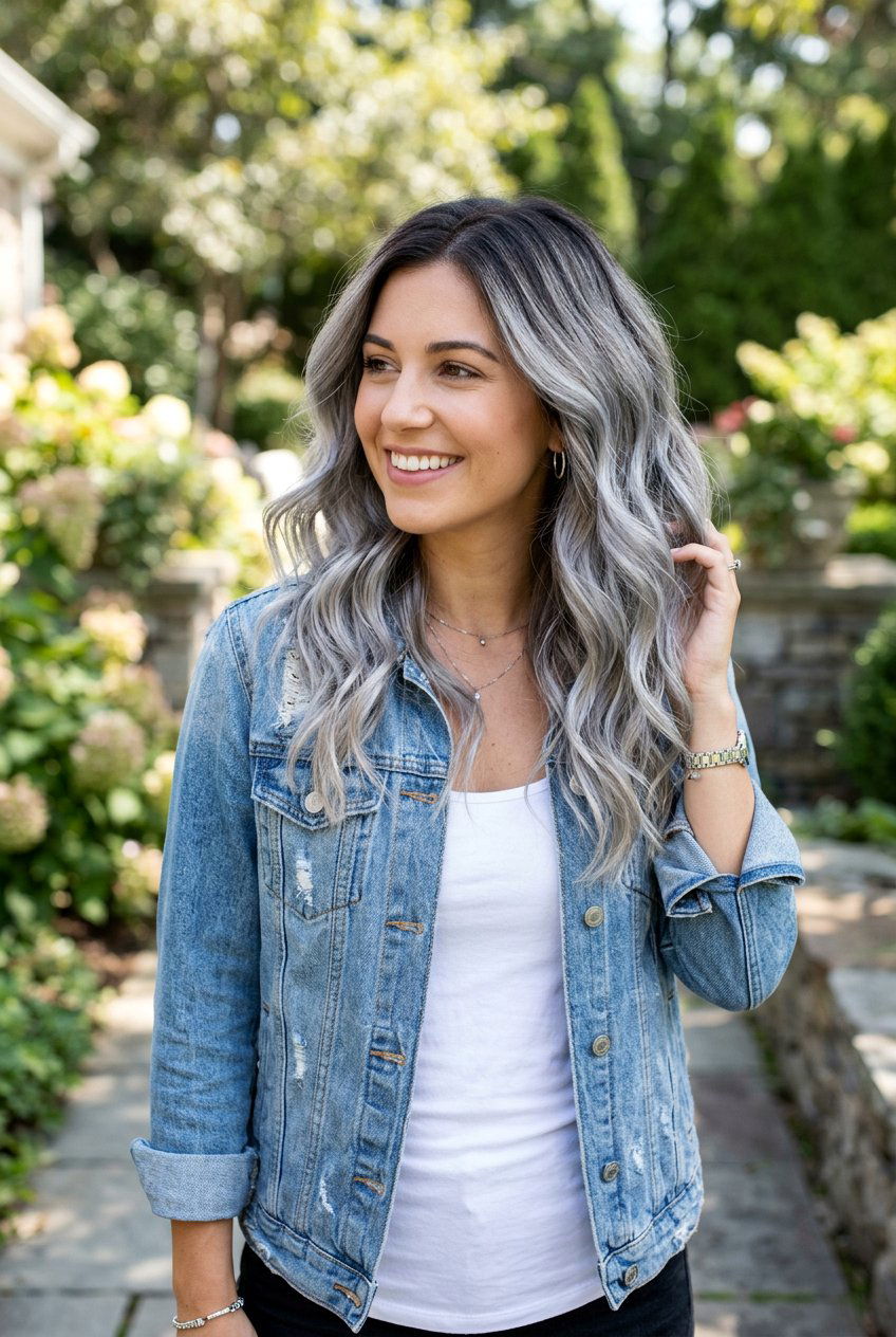 Silver Gray Balayage - 20 modern silver gray hair ideas - 20 modern silver gray hair ideas