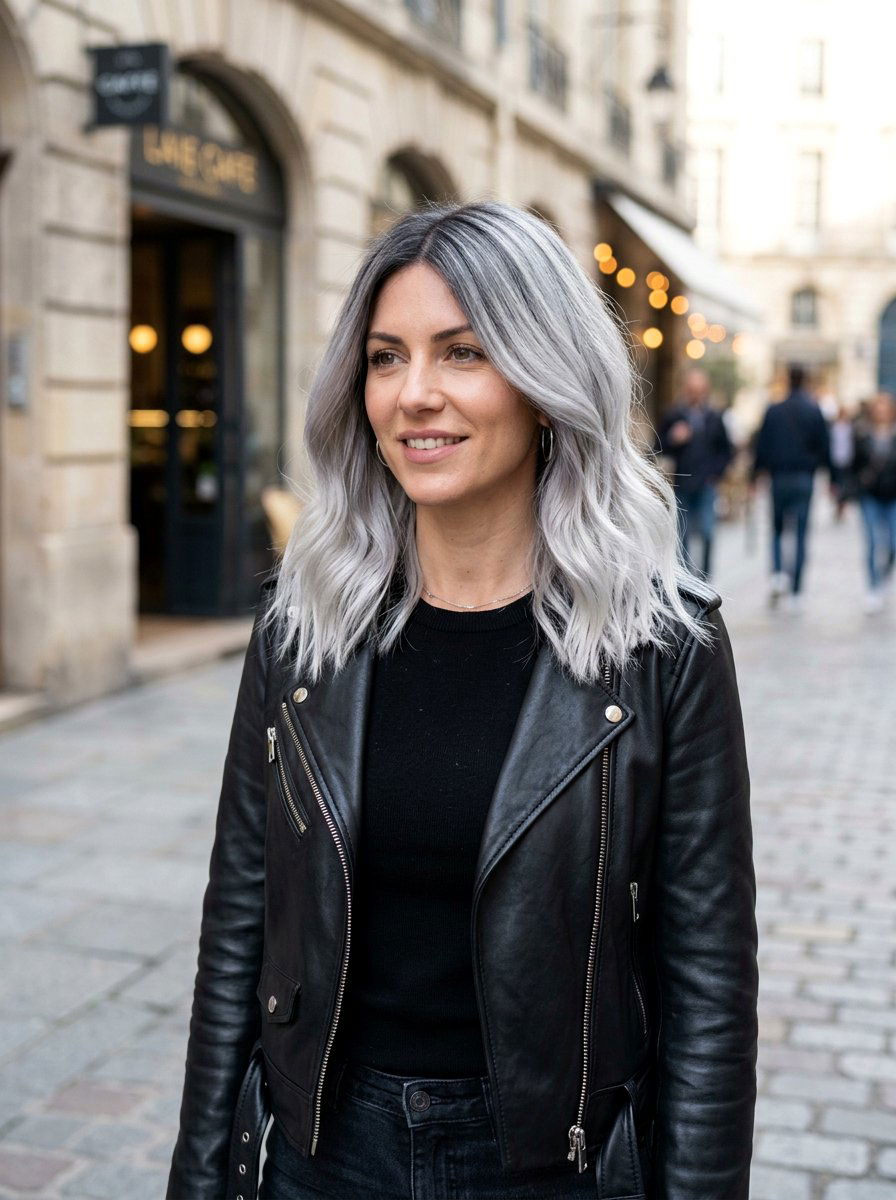 Silver Gray Hair Platinum Root Shadow - 20 trendy silver gray hair color 2026 - 20 trendy silver gray hair color 2026