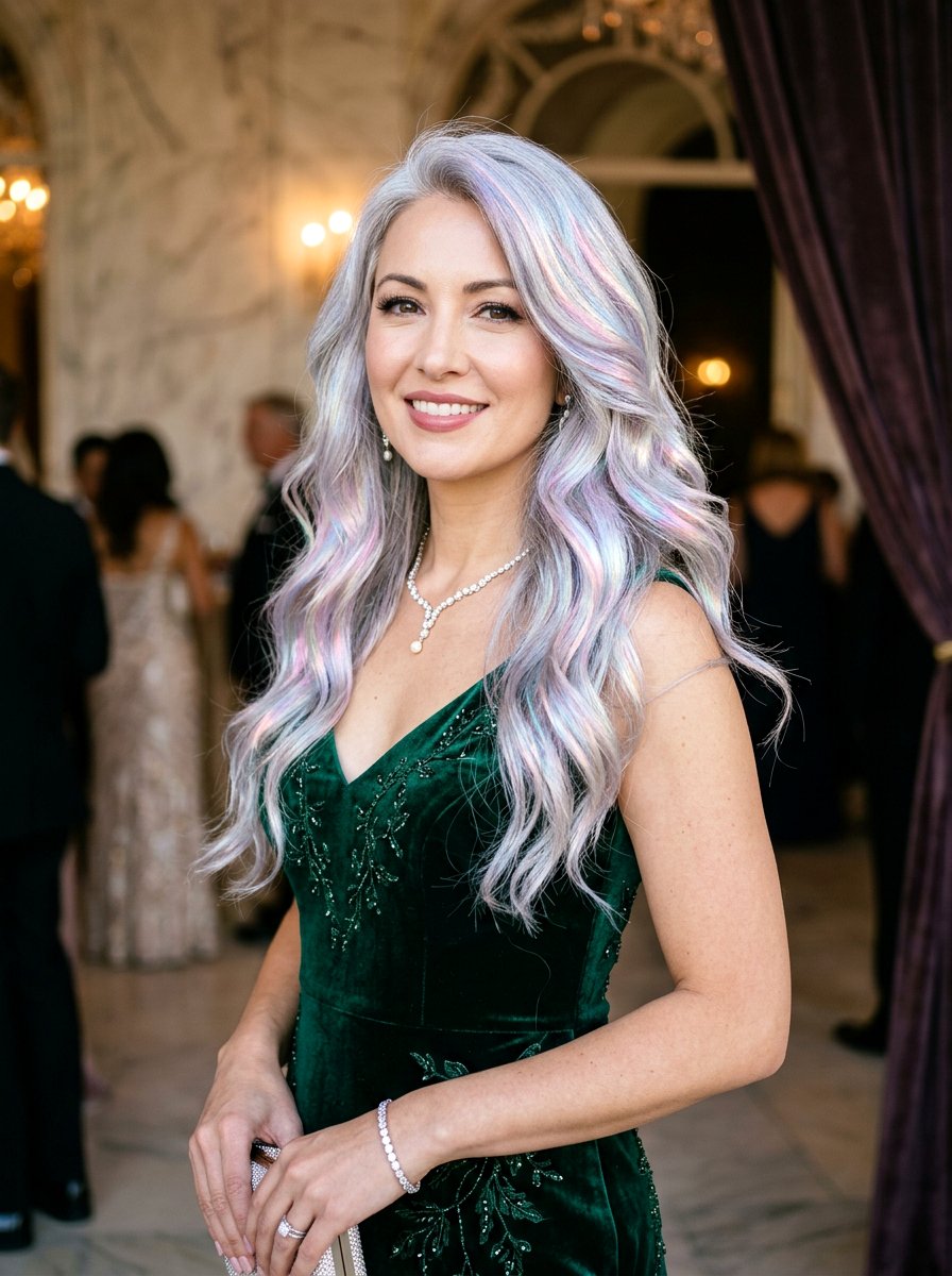 Silver Gray Hair With Pearlescent Shimmer - 20 trendy silver gray hair color 2026 - 20 trendy silver gray hair color 2026