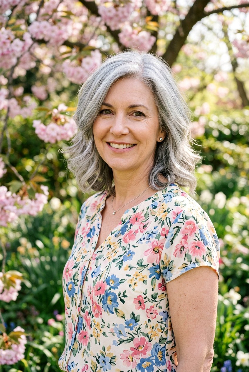 Silver Gray Lob With Layers - 20 modern silver gray hair ideas - 20 modern silver gray hair ideas