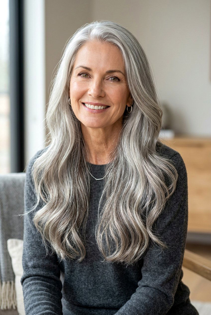 Silver Grey Hair Long Hair - 20 hair color ideas for long hair - 20 hair color ideas for long hair