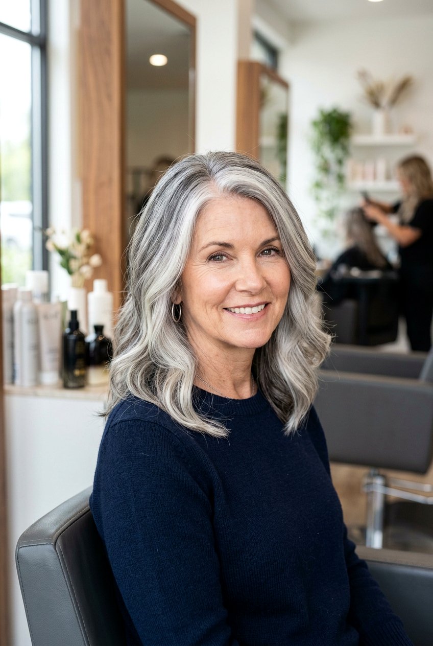 Silver Hair Blending - 20 hair color ideas for gray coverage - 20 hair color ideas for gray coverage