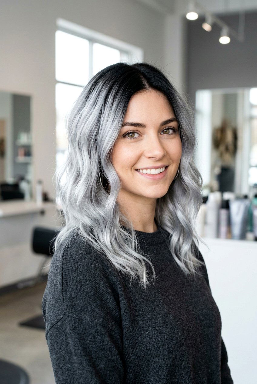 Silver Hair Color Black Hair - 20 hair color ideas for black hair - 20 hair color ideas for black hair