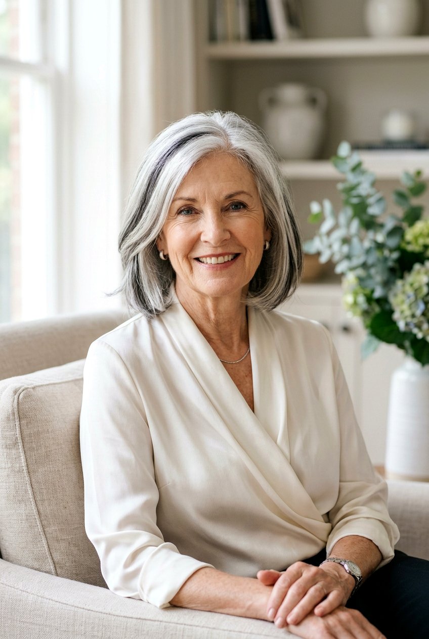 Silver Hair With Lowlights - 20 hair color ideas for women over 70 - 20 hair color ideas for women over 70