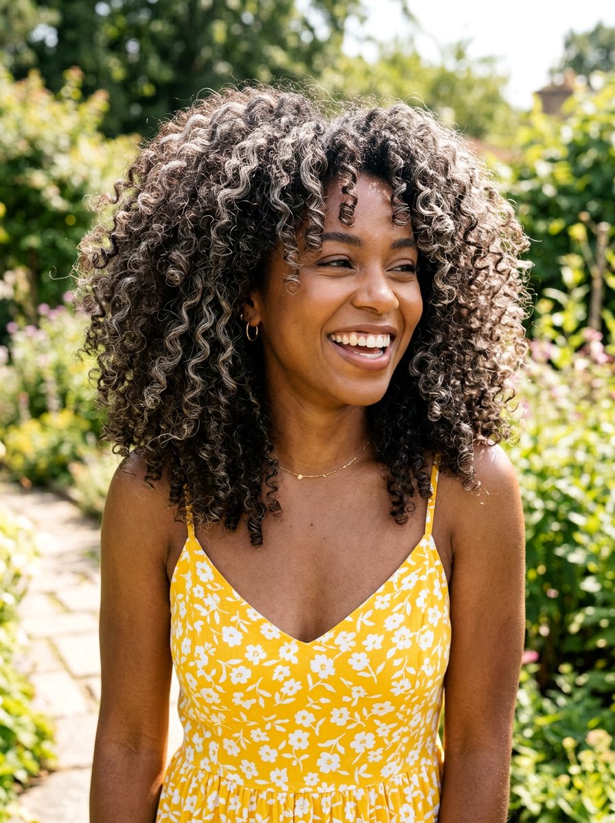 Silver Highlights on Dark Curly Hair - 20 silver blending highlights for dark hair - 20 silver blending highlights for dark hair