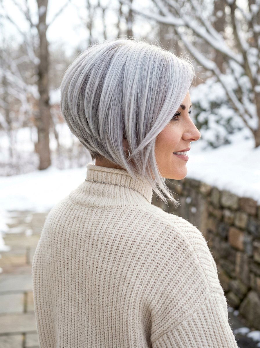 Silver Inverted Bob - 20 classy silver hairstyle ideas - 20 classy silver hairstyle ideas