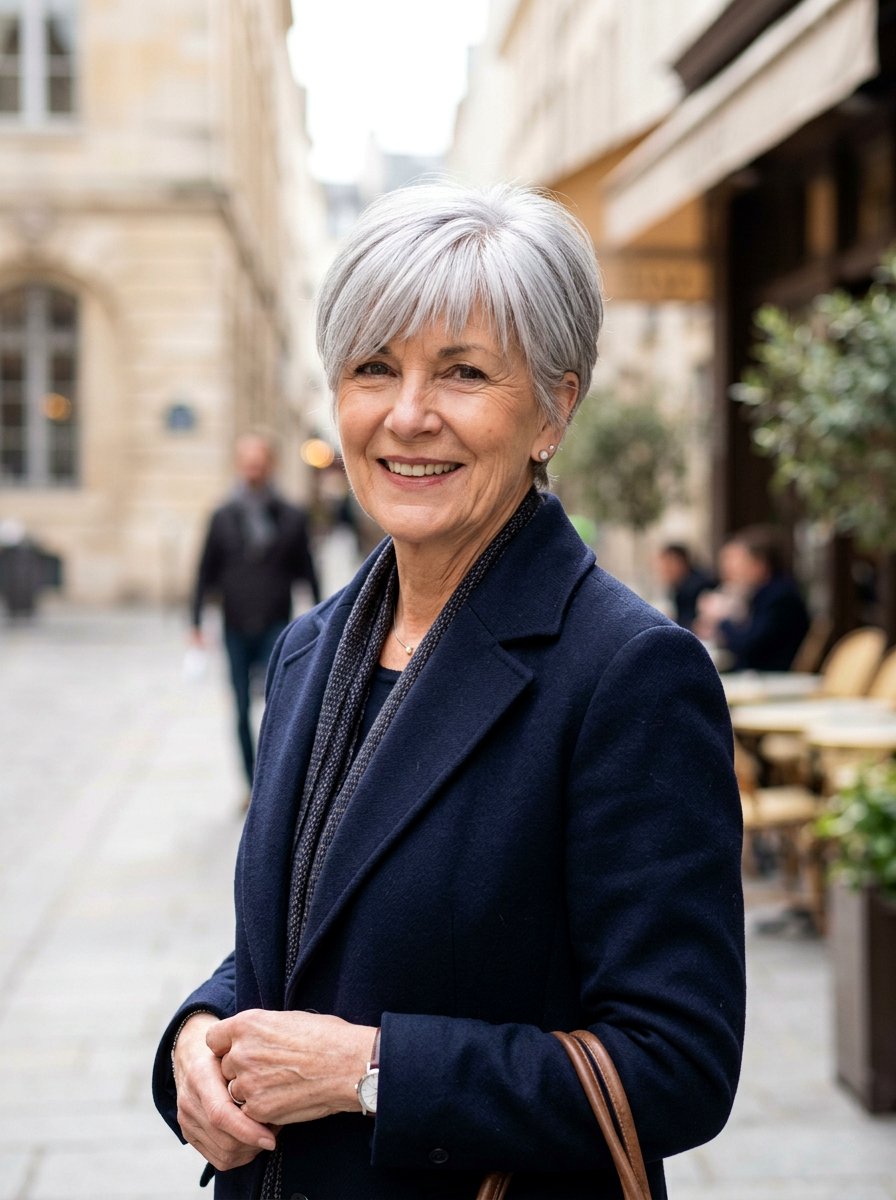 20 Beautiful Silver Layered Pixie For Older Women To Rock Now