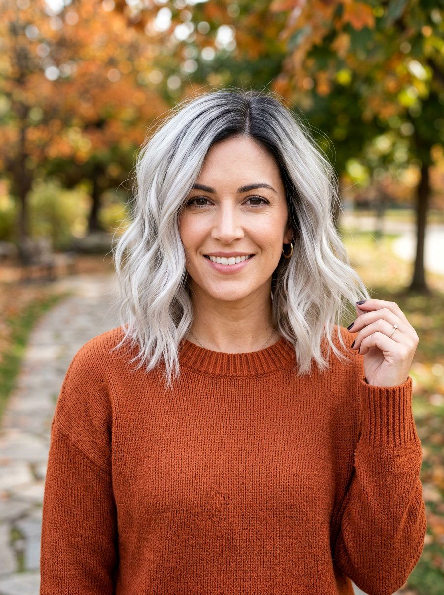20 Gorgeous Silver Lob Hair Color Ideas For A Fresh New Look