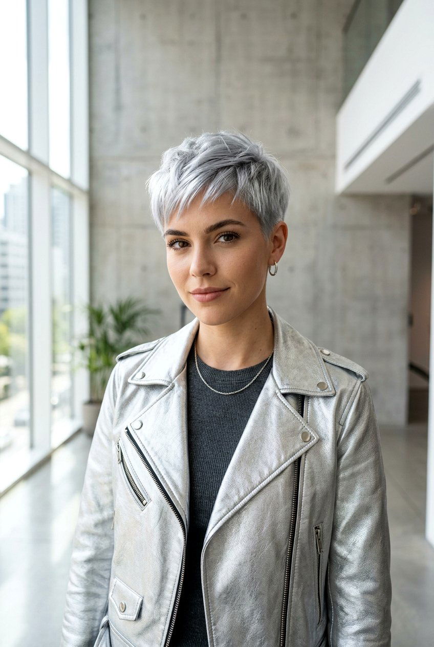 Silver Metallic Hair - 20 editorial hair color ideas - 20 editorial hair color ideas