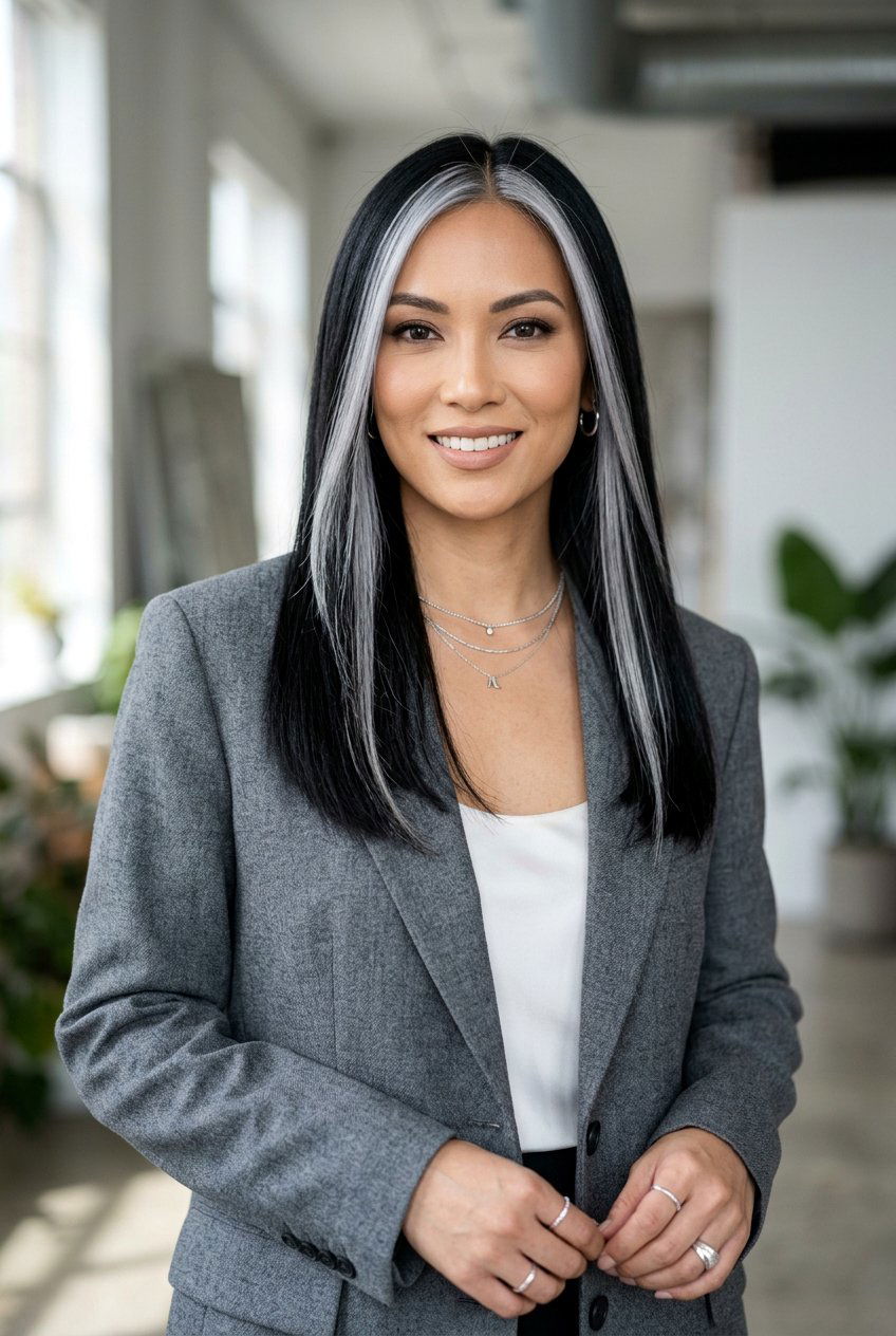 Silver Money Piece Black Hair - 20 e girl money piece hair - 20 e girl money piece hair