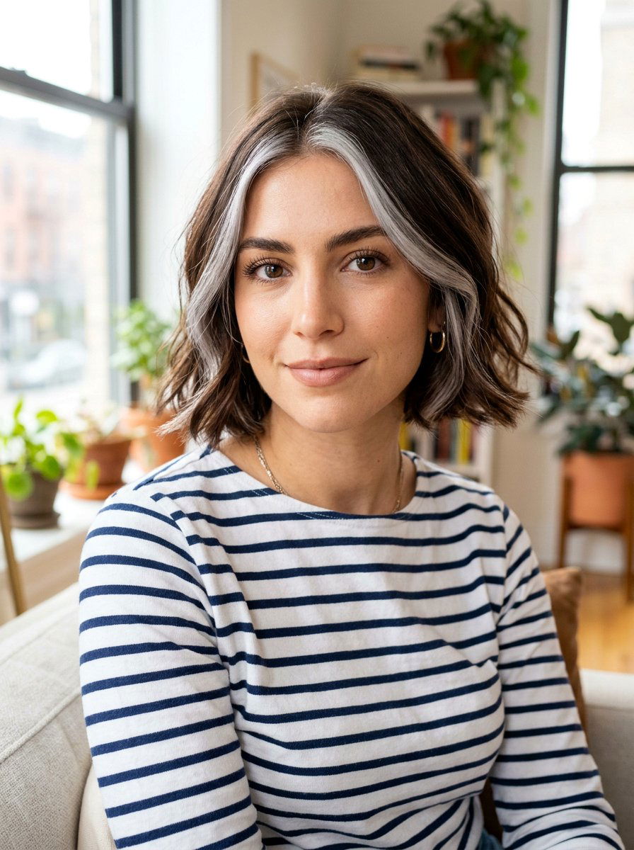 Silver Money Piece French Brunette Bob - 20 silver money piece for brunette bob - 20 silver money piece for brunette bob