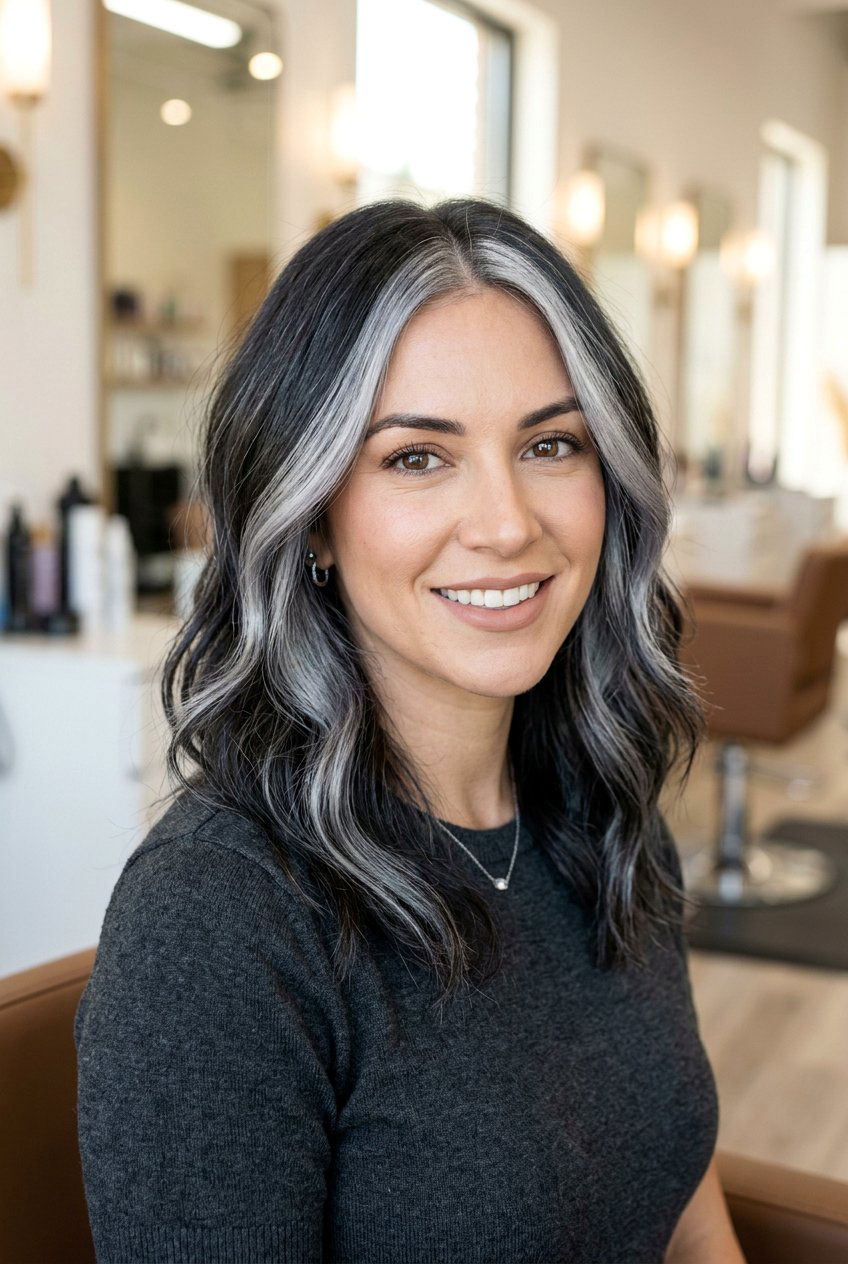 Silver Money Piece Hair - 20 money piece hair color - 20 money piece hair color