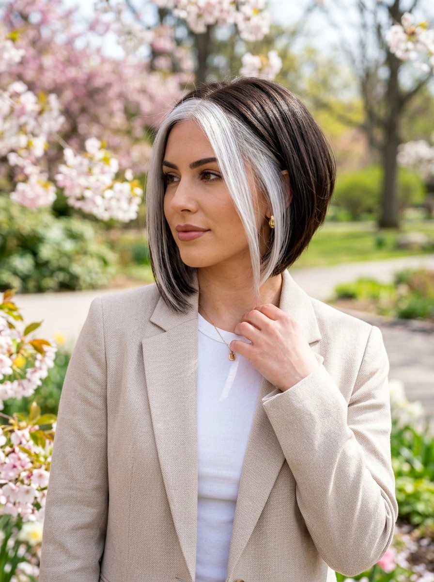 Silver Money Piece Inverted Brunette Bob - 20 silver money piece for brunette bob - 20 silver money piece for brunette bob