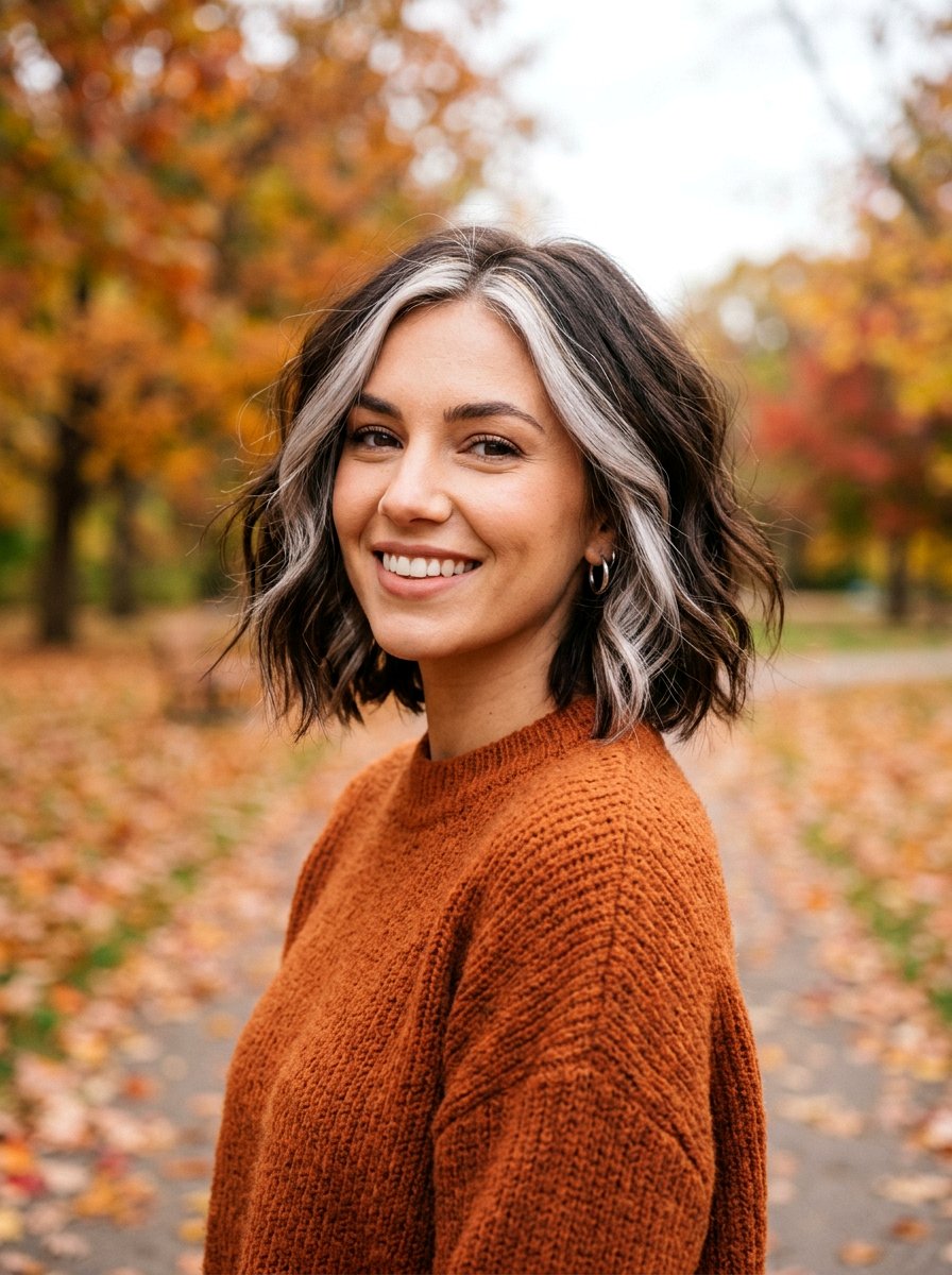 Silver Money Piece Textured Brunette Bob - 20 silver money piece for brunette bob - 20 silver money piece for brunette bob