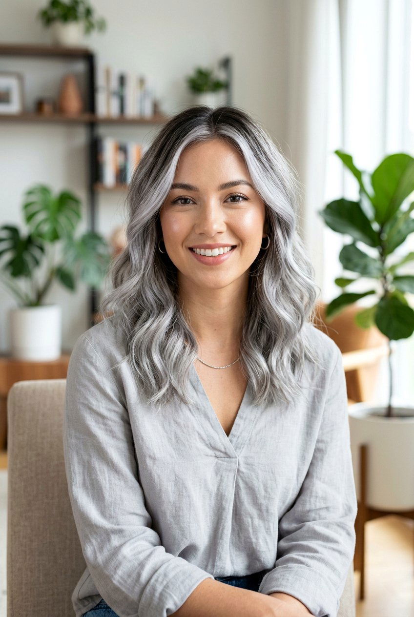 Silver Money Piece With Shadow Root - 20 silver money piece hair - 20 silver money piece hair