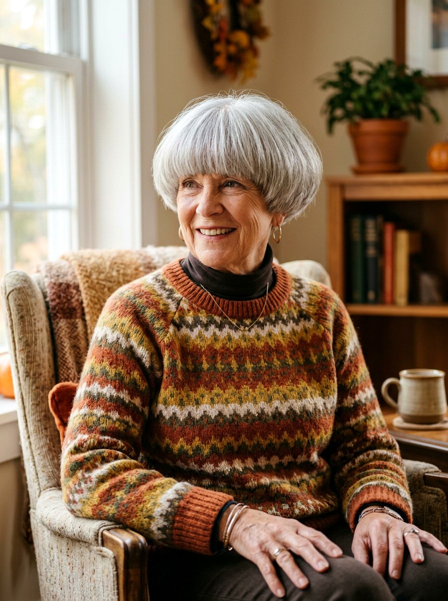 Silver Mushroom Cut - 20 silver refresh for older women - 20 silver refresh for older women