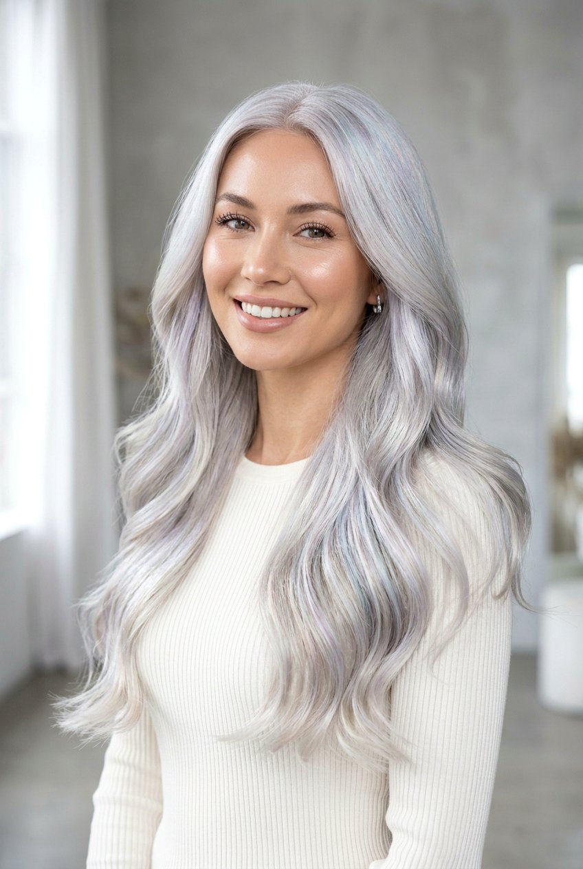 Silver Pearl Hair - 20 silver hair color ideas - 20 silver hair color ideas