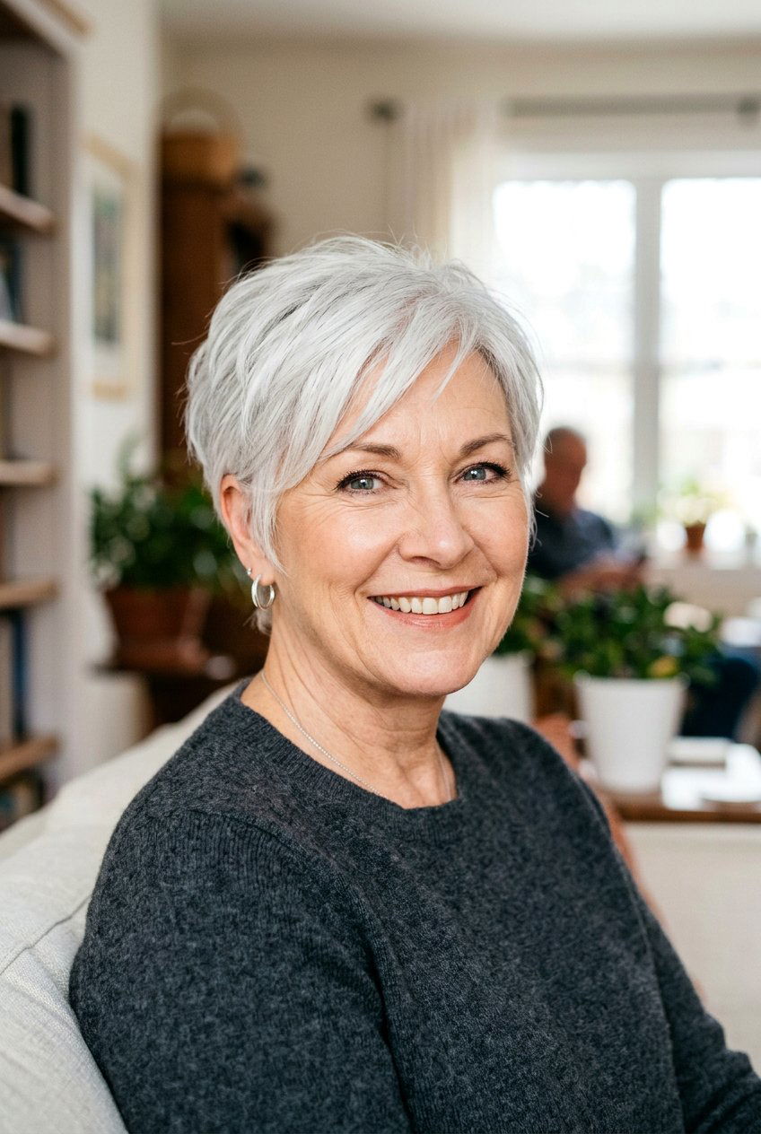 Silver Pixie Cut - 20 short hairstyles for women over 50