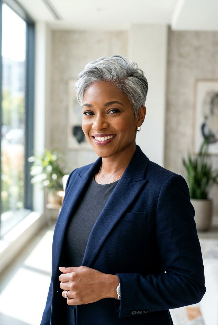 Silver Pixie Cut - 20 black women mature short haircut ideas - 20 black women mature short haircut ideas