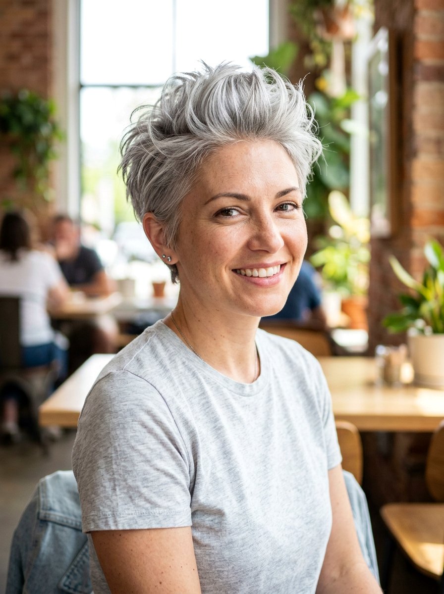 Silver Pixie Cut - 20 classy silver hairstyle ideas - 20 classy silver hairstyle ideas