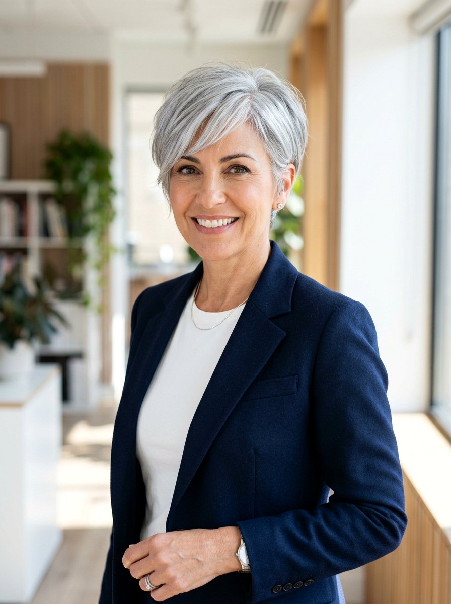 Silver Pixie Haircut - 20 polished pixie for fine hair women - 20 polished pixie for fine hair women