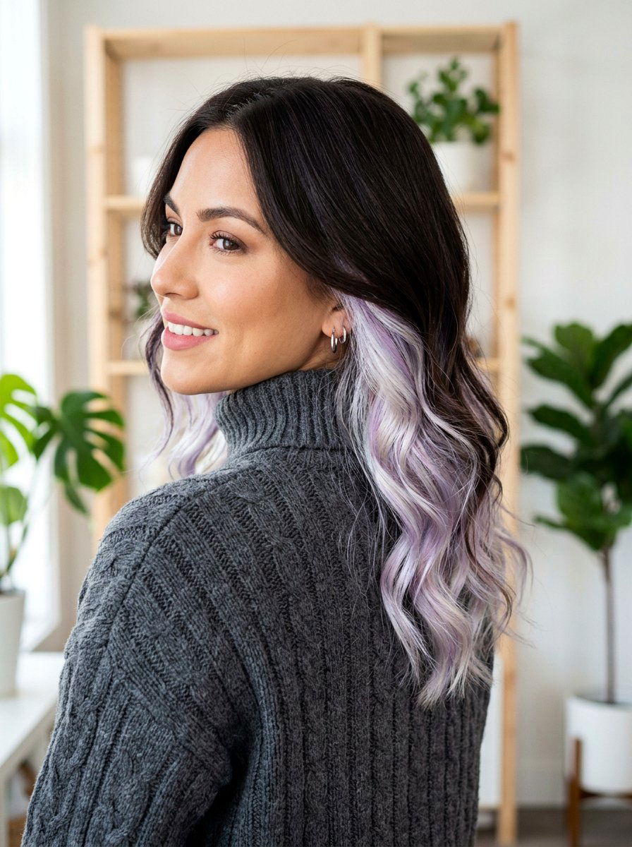 Silver Platinum Holographic Peekaboo - 20 holographic peekaboo hair - 20 holographic peekaboo hair