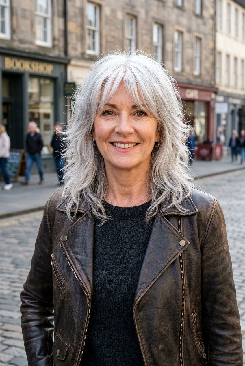 Silver Shag With Bangs - 20 mature women silver gray hair ideas - 20 mature women silver gray hair ideas