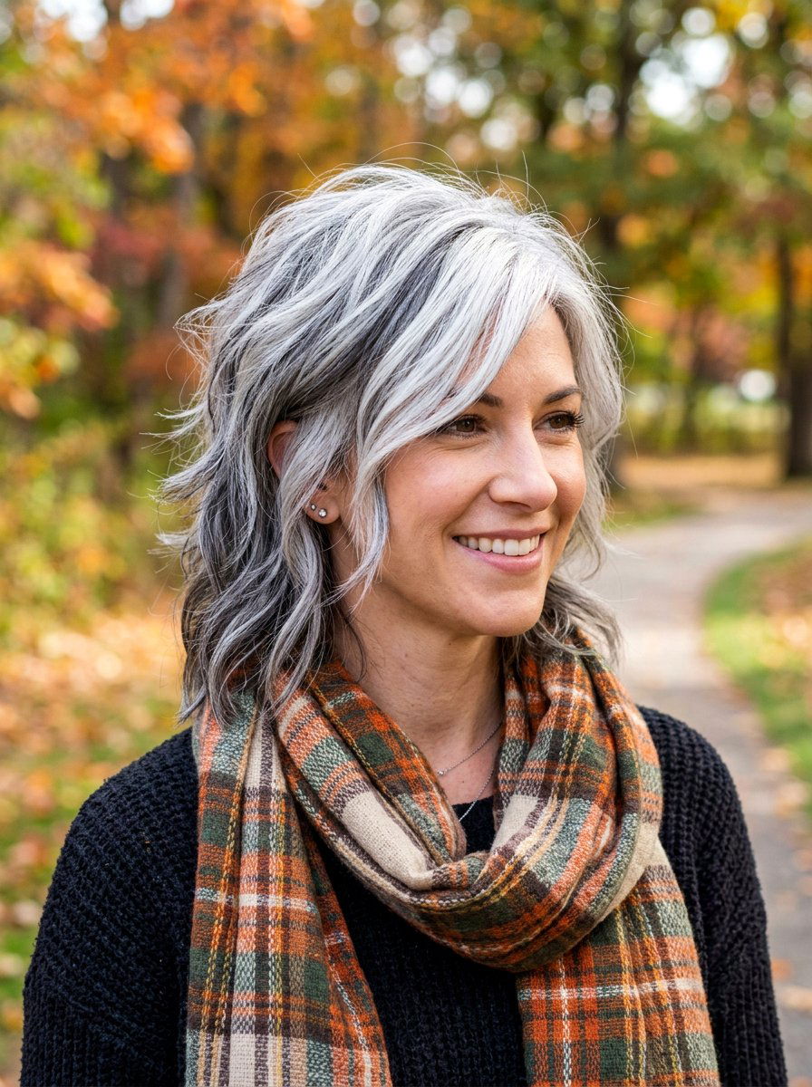 Silver Shag With Lowlights - 20 silver shag hair color ideas - 20 silver shag hair color ideas