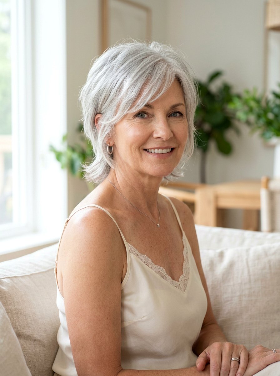 Silver Short Mullet - 20 short mullet for women over 50 - 20 short mullet for women over 50